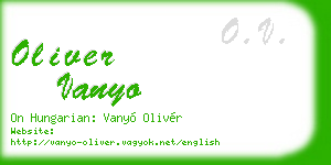 oliver vanyo business card