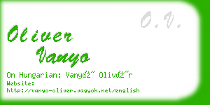 oliver vanyo business card